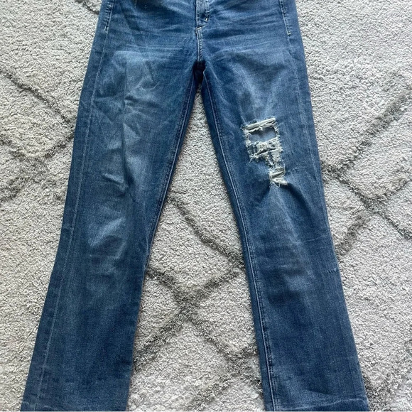 McGuire jeans High Rise Distressed Raw Hem Slim boot Stretch Button Fly Size 26 - Picture 13 of 14